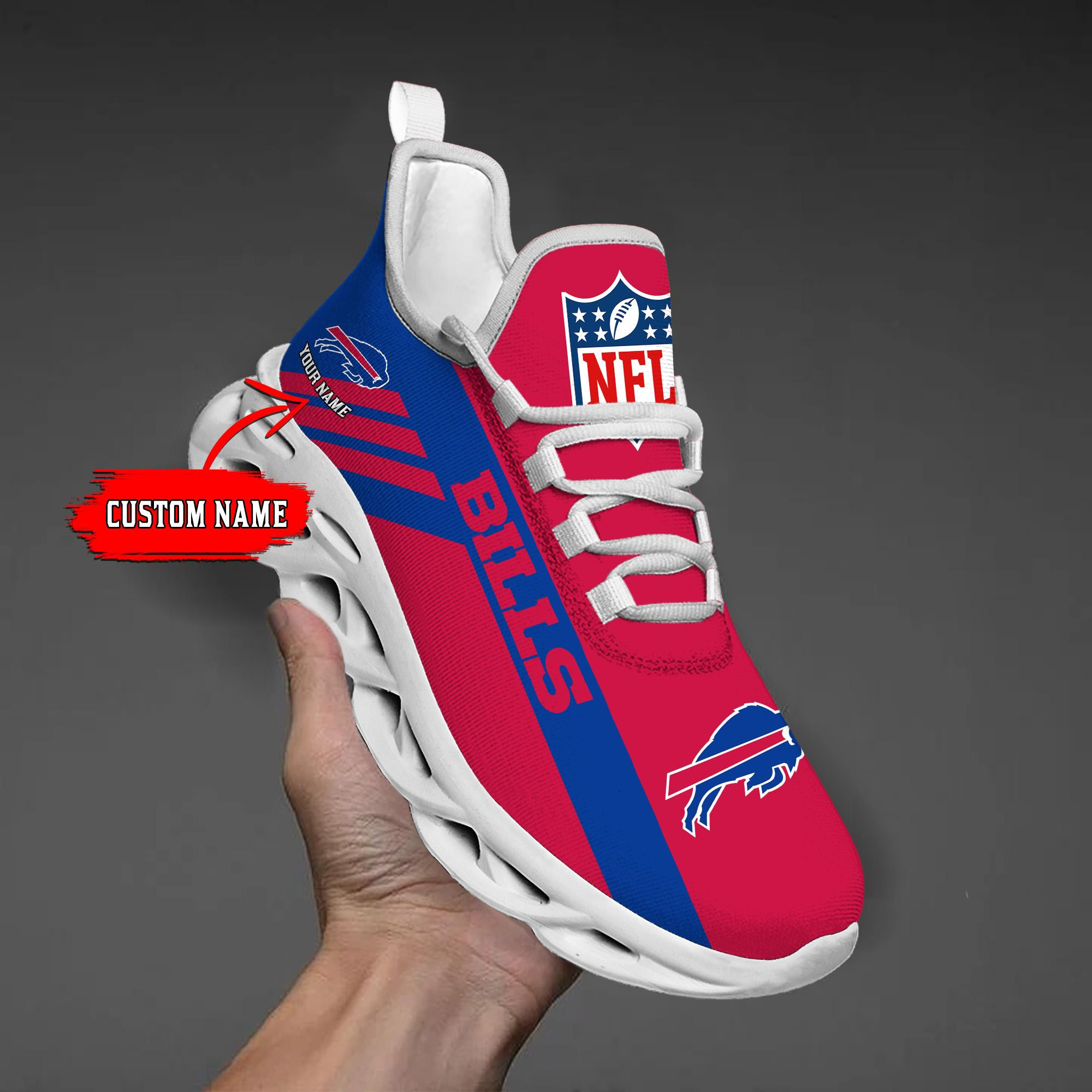 Buffalo Bills Nom personnalisé Max Soul Chaussures