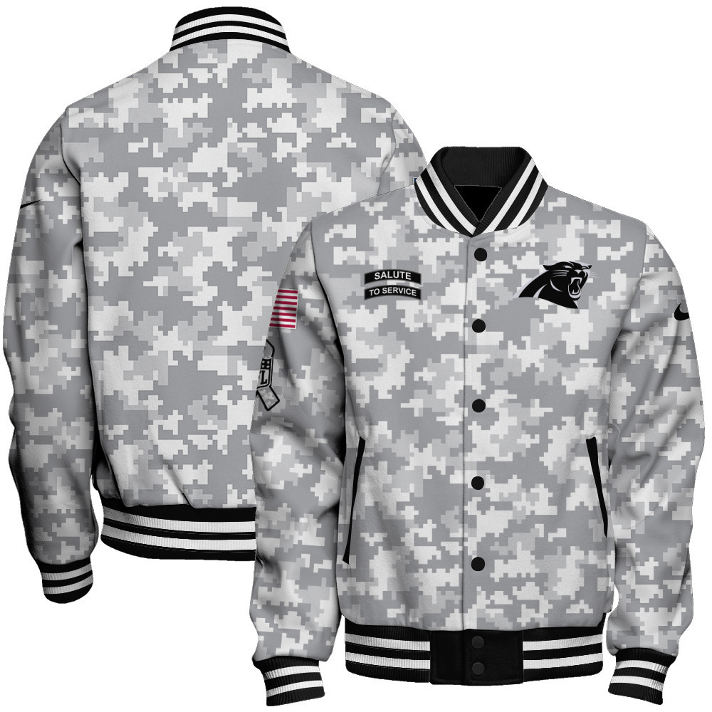 Carolina Panthers National Football League Crucial Catch Unisex Varsity Jacket