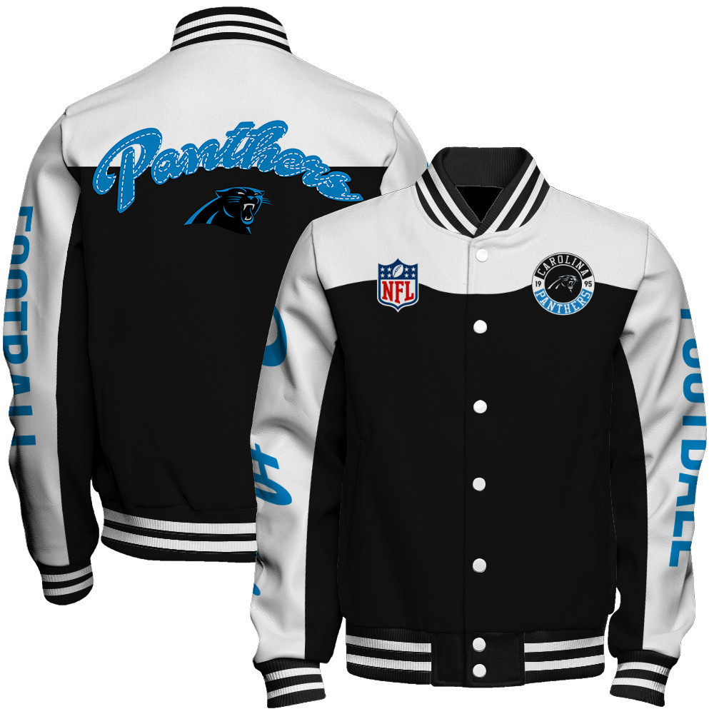 Carolina Panthers National Football League Crucial Catch Unisex Varsity Jacket