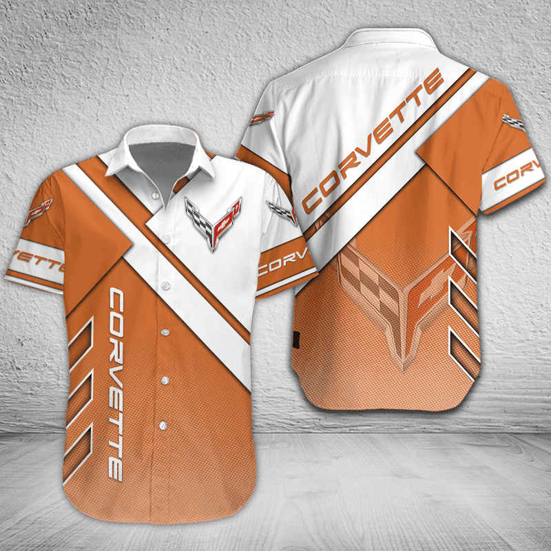Chevrolet Corvette Button Shirt Individueller Name, mehrfarbig