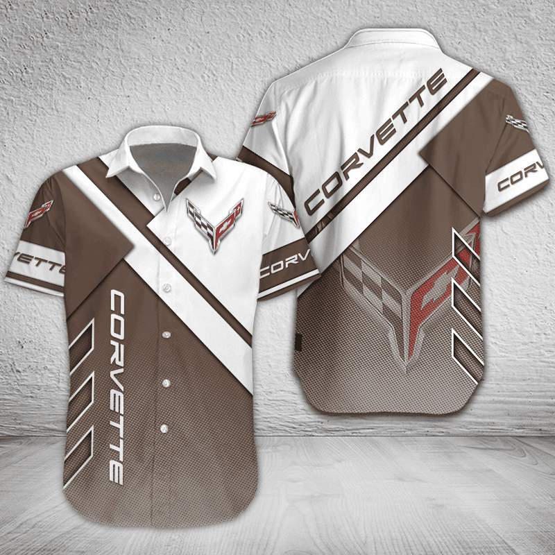 Chevrolet Corvette Button Shirt Individueller Name, mehrfarbig