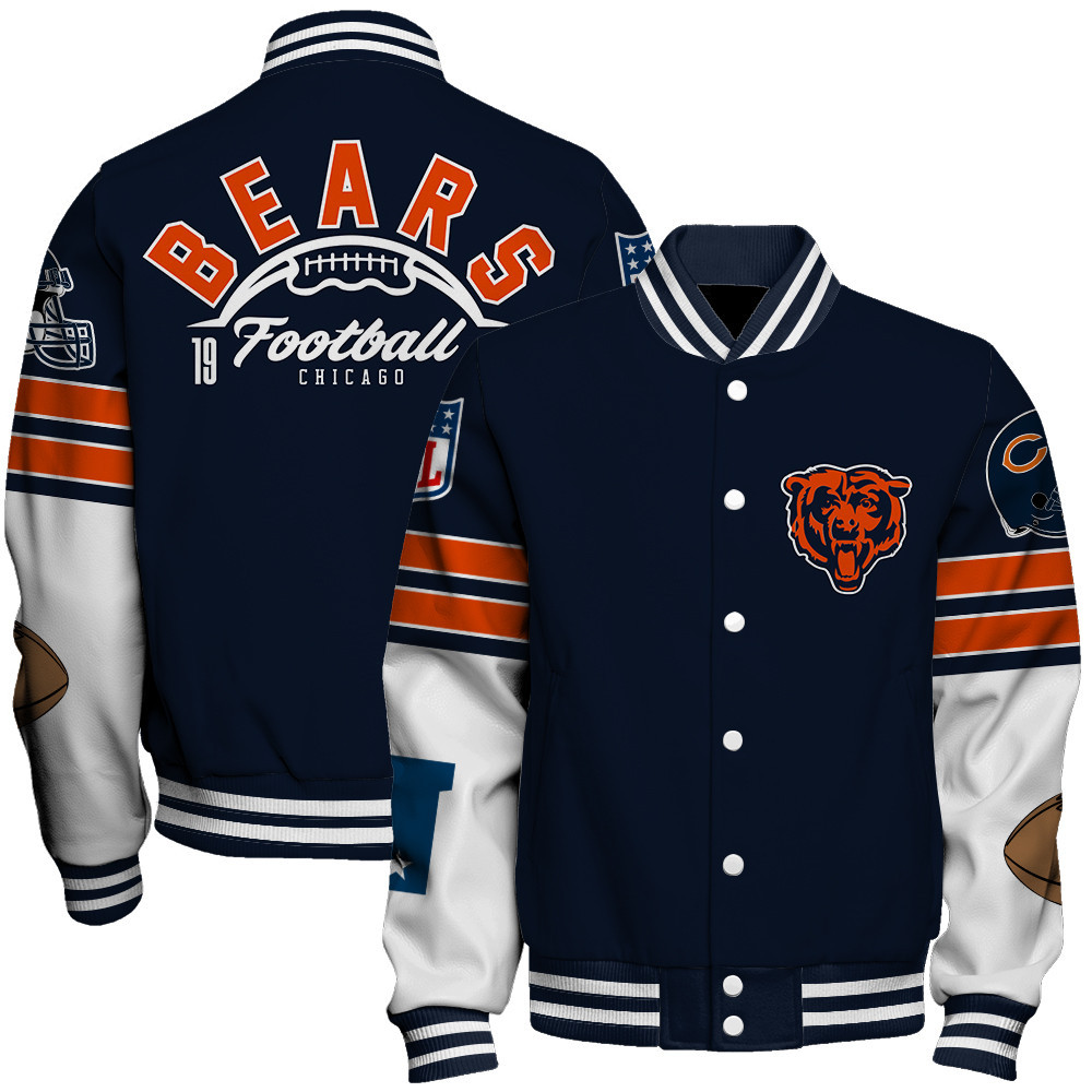 Chicago Bears National Football League Conquer Every Field Unisex Varsity Jacket