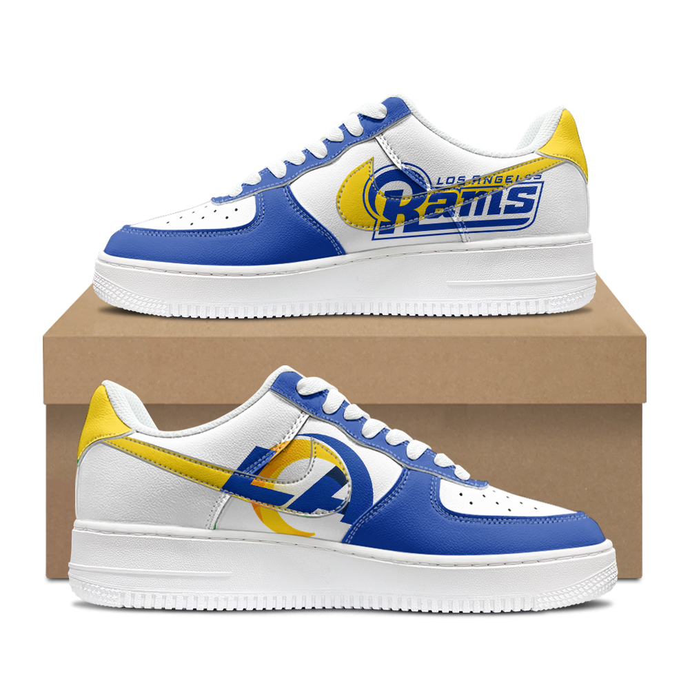 Custom Los Angeles Rams Air Force 1s | Personalized Fan Sneakers | Unique Rams-Themed Footwear