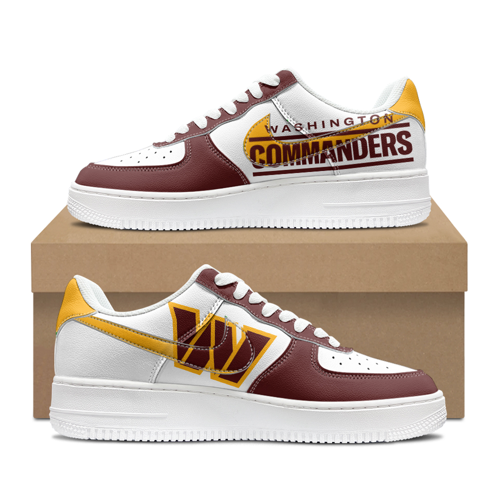 Custom Washington Commanders Air Force 1s | Personalized Fan Sneakers | Unique Commanders-Themed Footwear