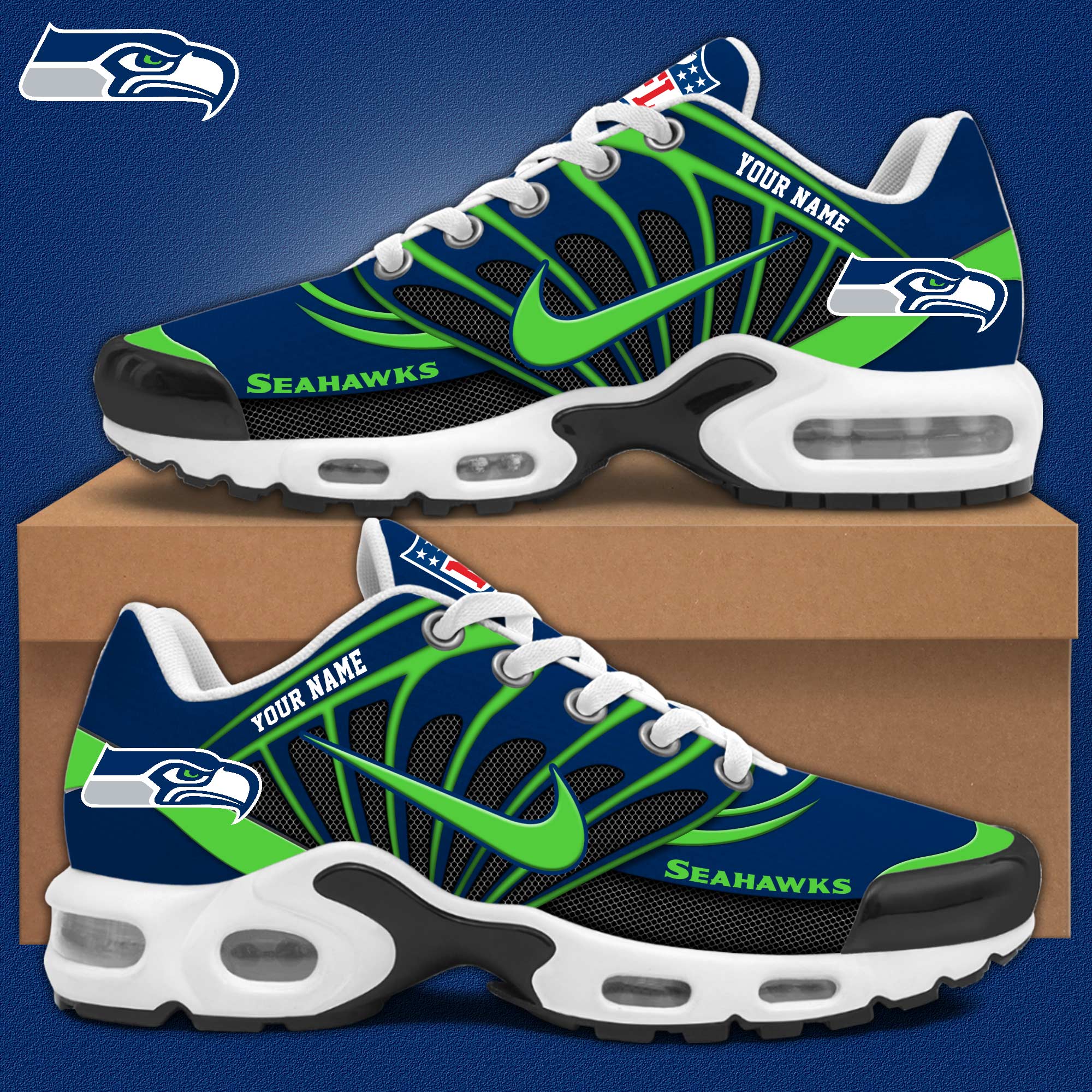 Customize Your Name with Seattle Seahawks Ver 39 Sport Shoes