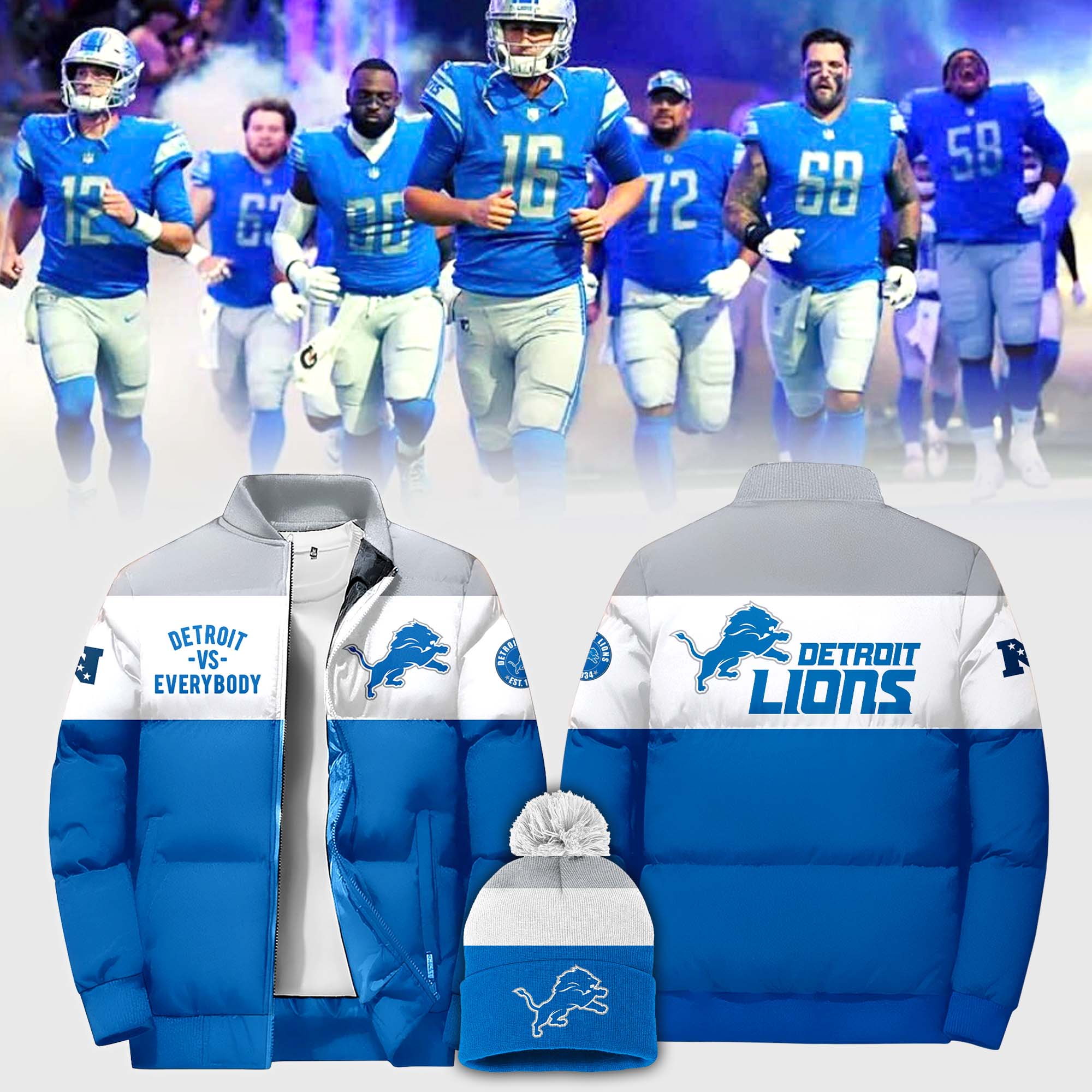 Detroit Lions Personalized Quarter Zip Hoodie New Collection AZBTQZH000285