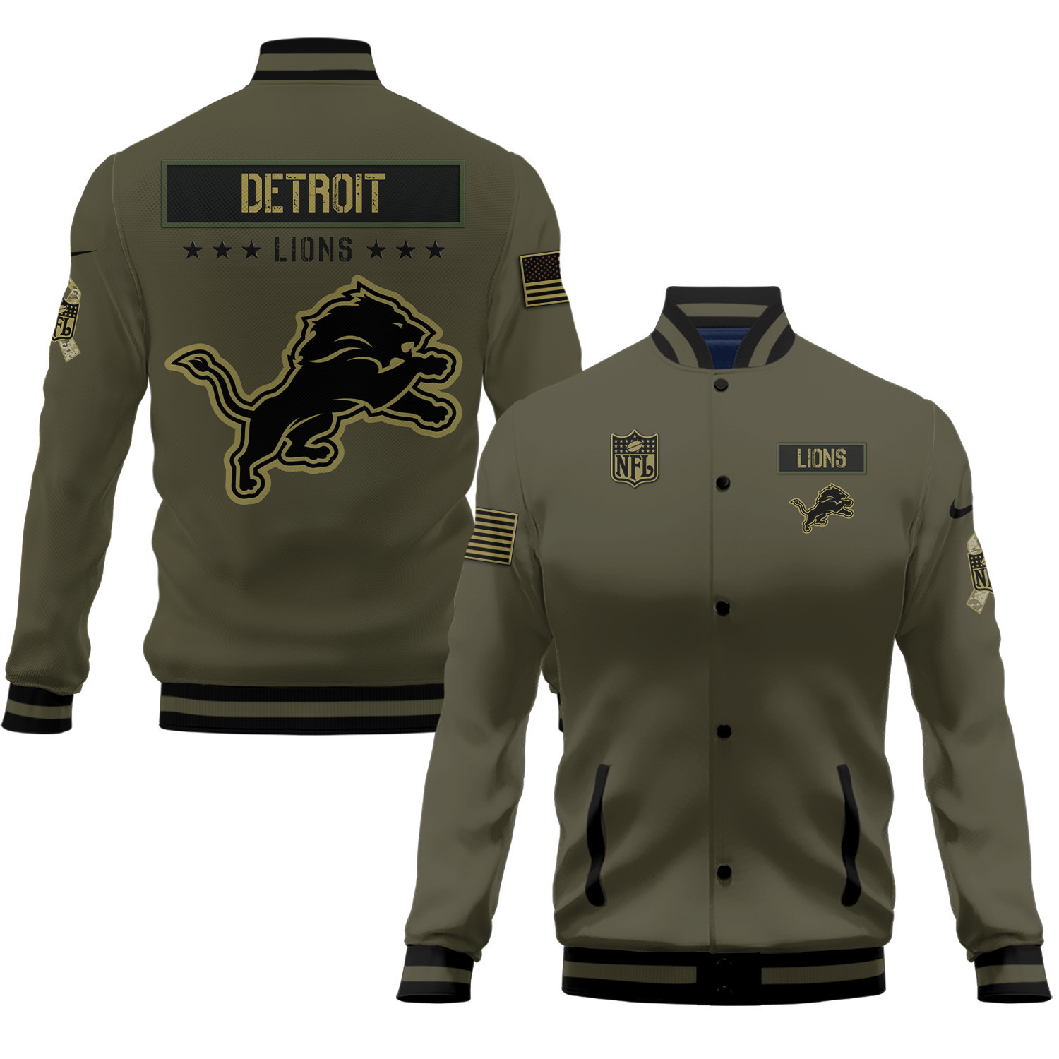 Detroit Lions Salute to Service Club Fleece Edition Hoodie