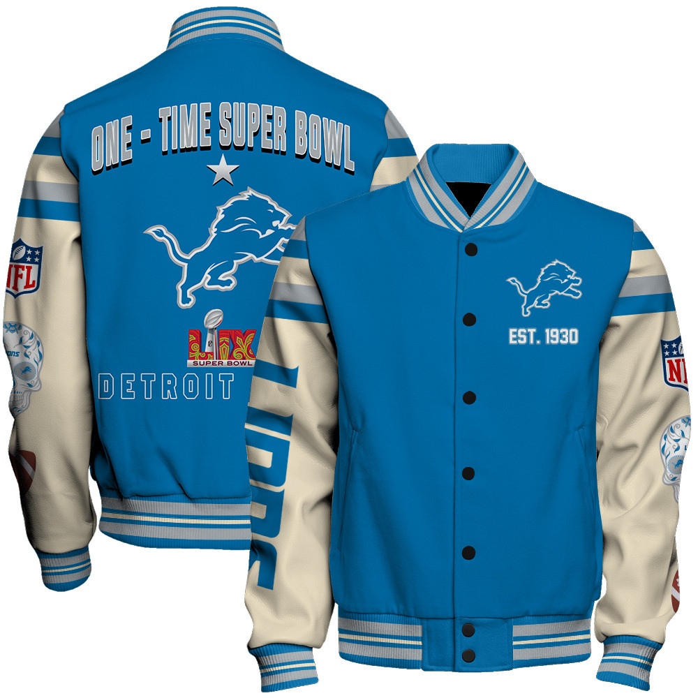 Detroit Lions Super Bowl 2025 Wear The Legacy Varsity Jacket