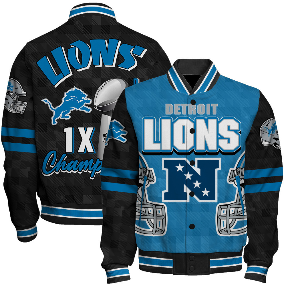 Detroit Lions Super Bowl LIX Champion's Style Varsity Jacket