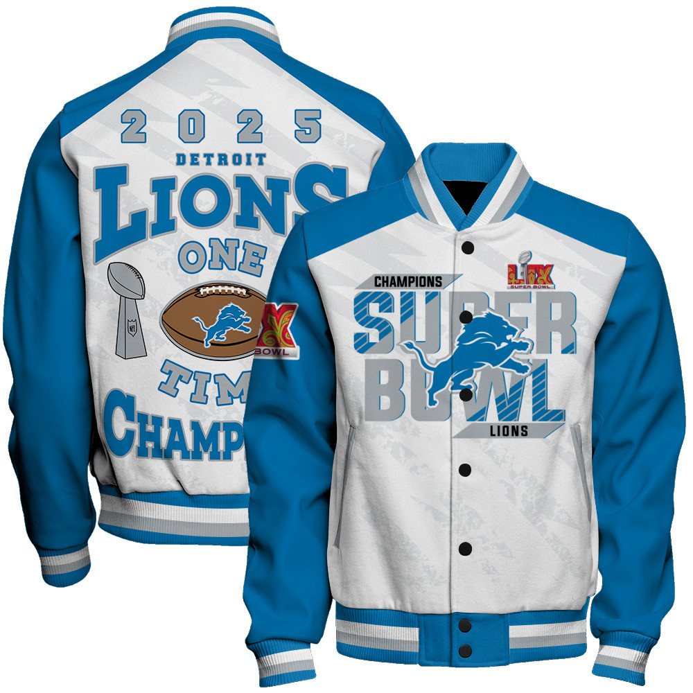 Detroit Lions Super Bowl LIX Champions History Is Being Made Varsity Jacket