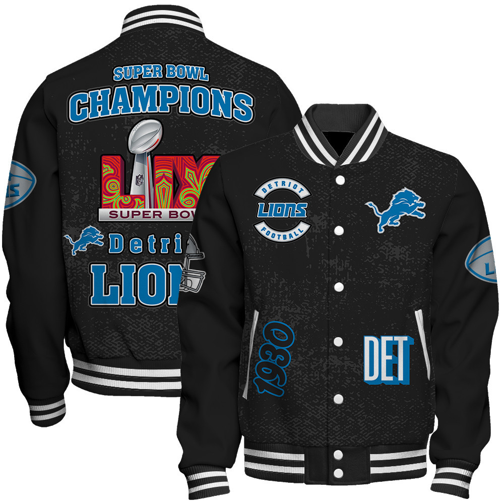 Detroit Lions Super Bowl LIX Champions Varsity Jacket