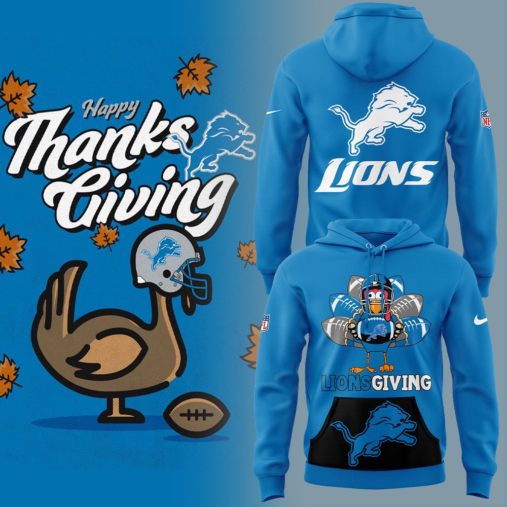 Detroit Lions Thanksgiving Day Hoodie Set+NT14112427ID10DS11