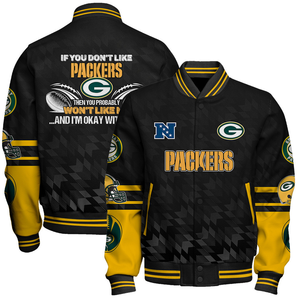 Green Bay Packers National Football Conference Unisex Varsity Jacket V3