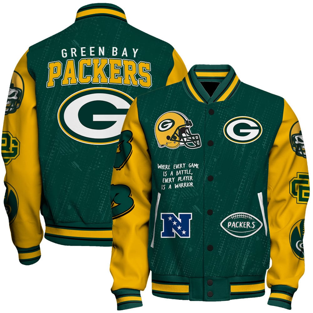 Green Bay Packers National Football League Arctic Camo Unisex Varsity Jacket