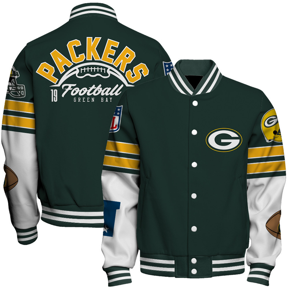 Green Bay Packers National Football League Crucial Catch Unisex Varsity Jacket