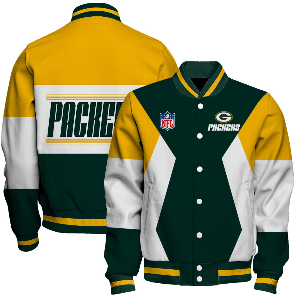 Green Bay Packers National Football League Pattern Varsity Jacket V13