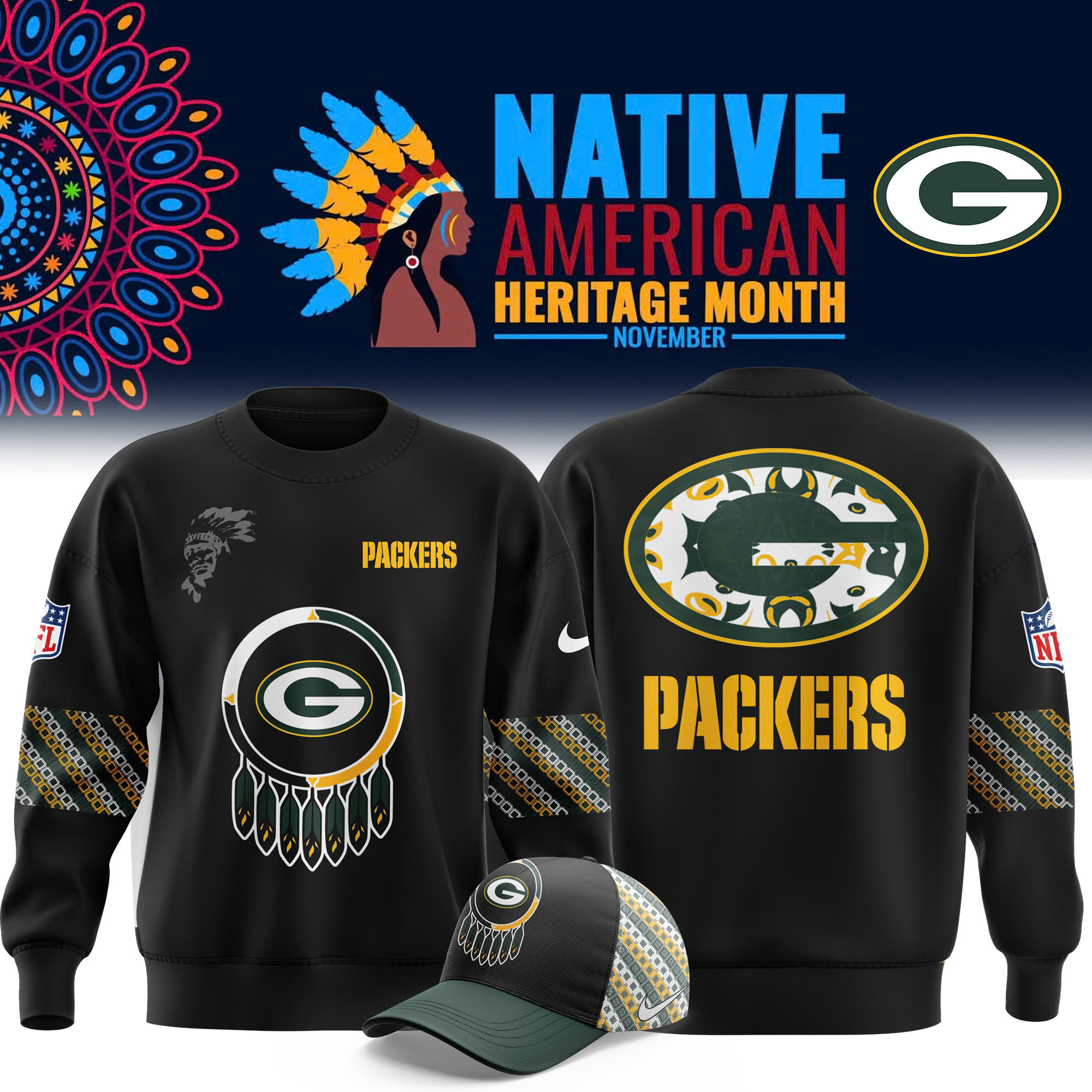 Green Bay Packers Native American Heritage Month Premium Tee