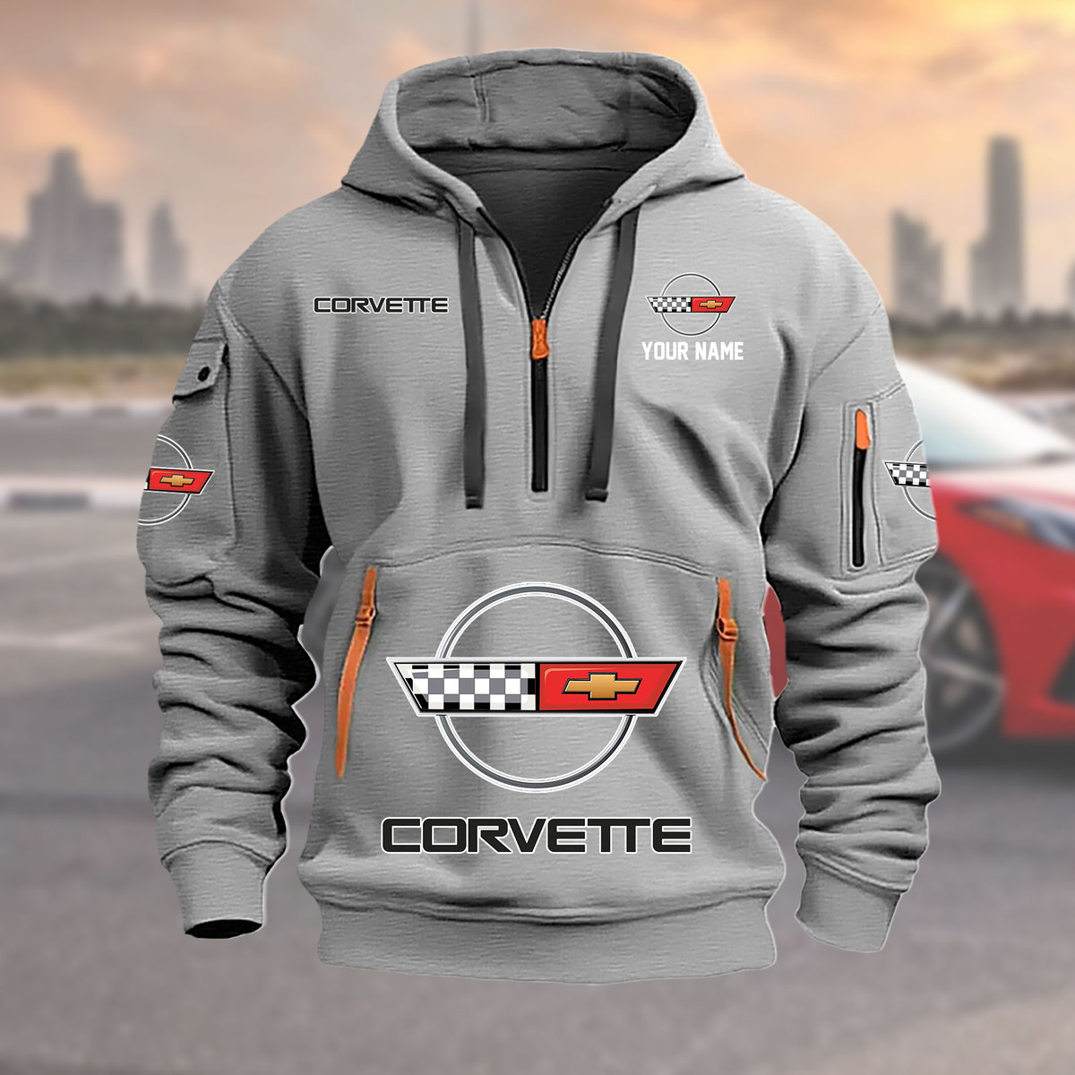 HNGLPC2985 Chevrolet Corvette Schwerer Kapuzenpullover