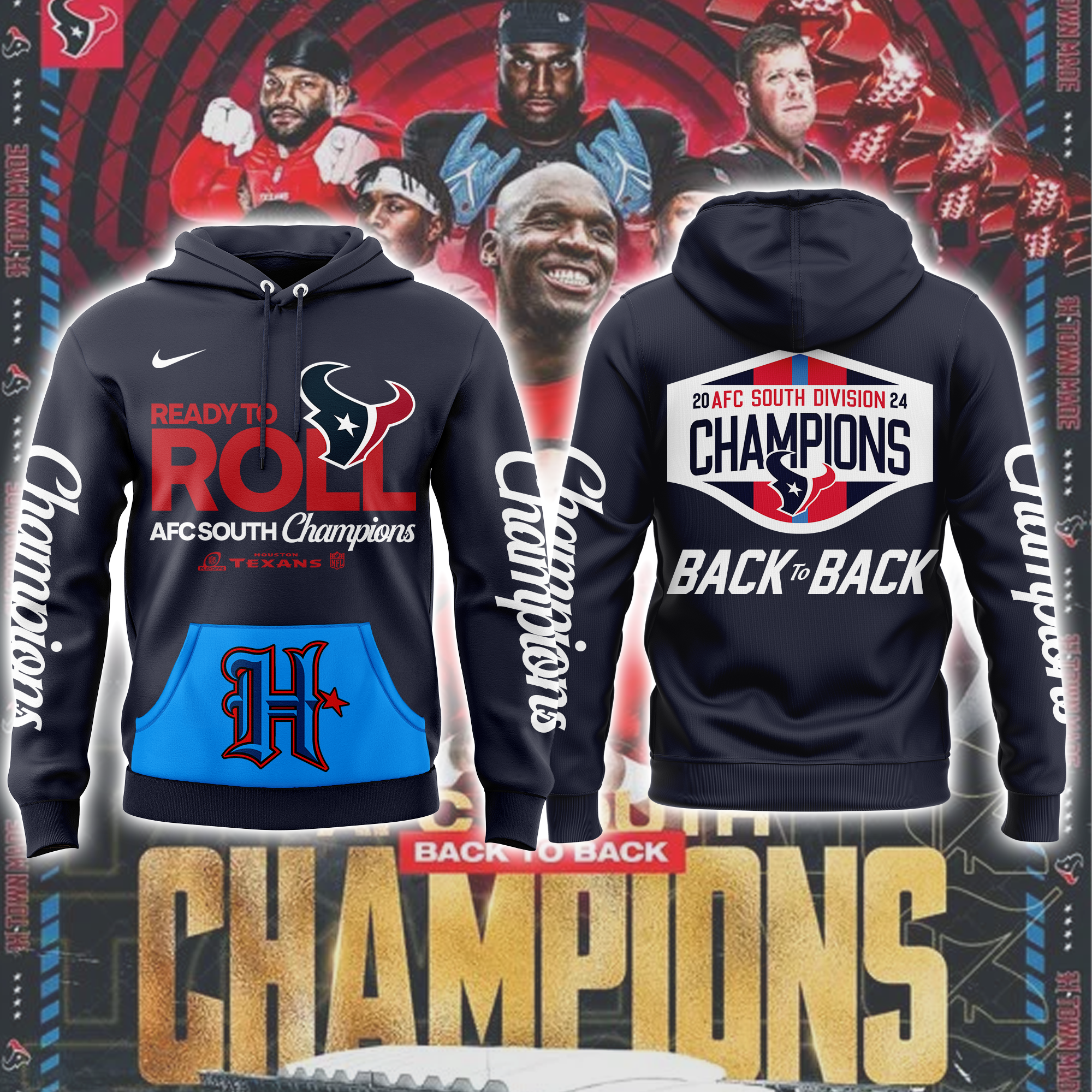 Houston Texans AFC South Champions We're On Fire Varsity Jacket