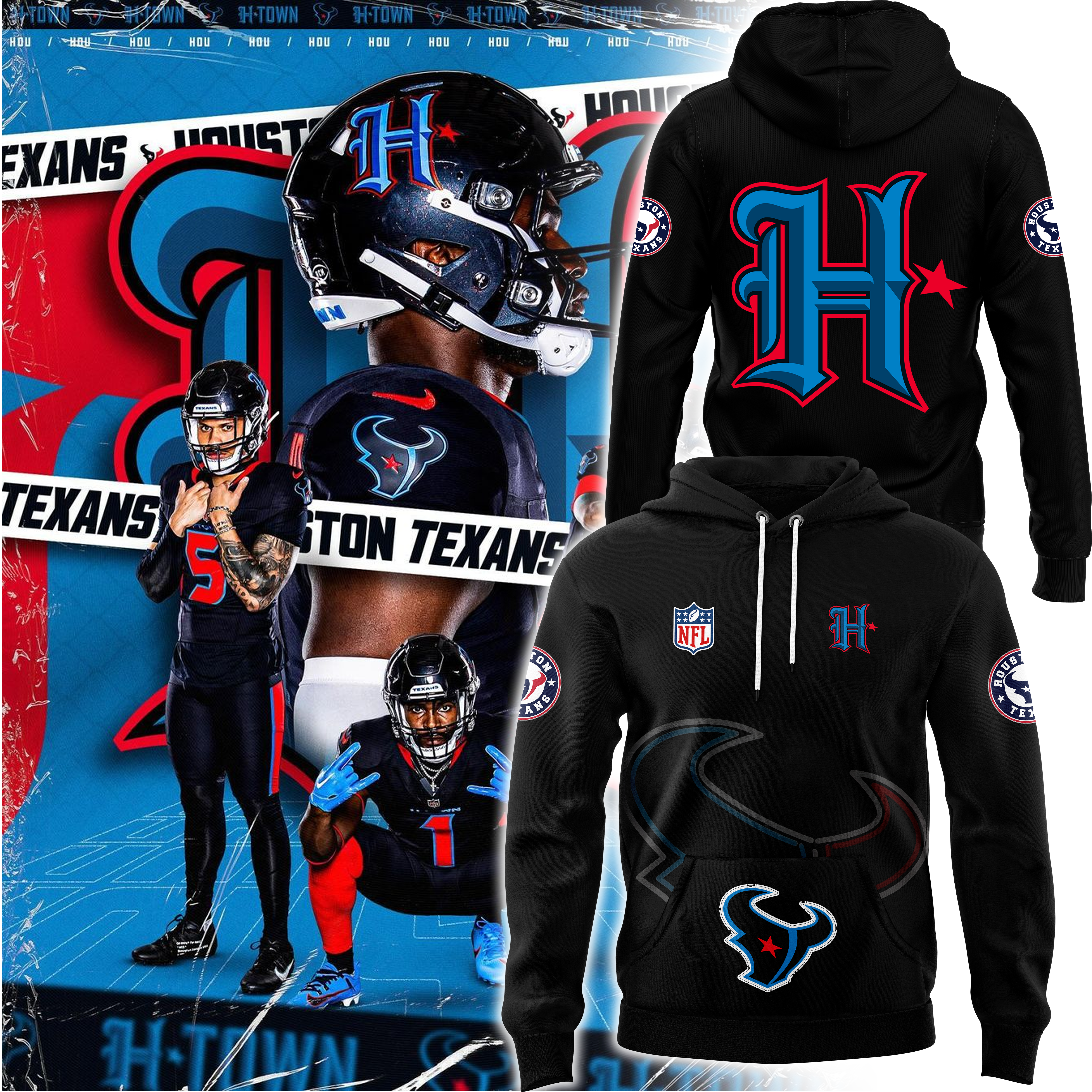 Houston Texans Alternate Helmet Pullover Hoodie