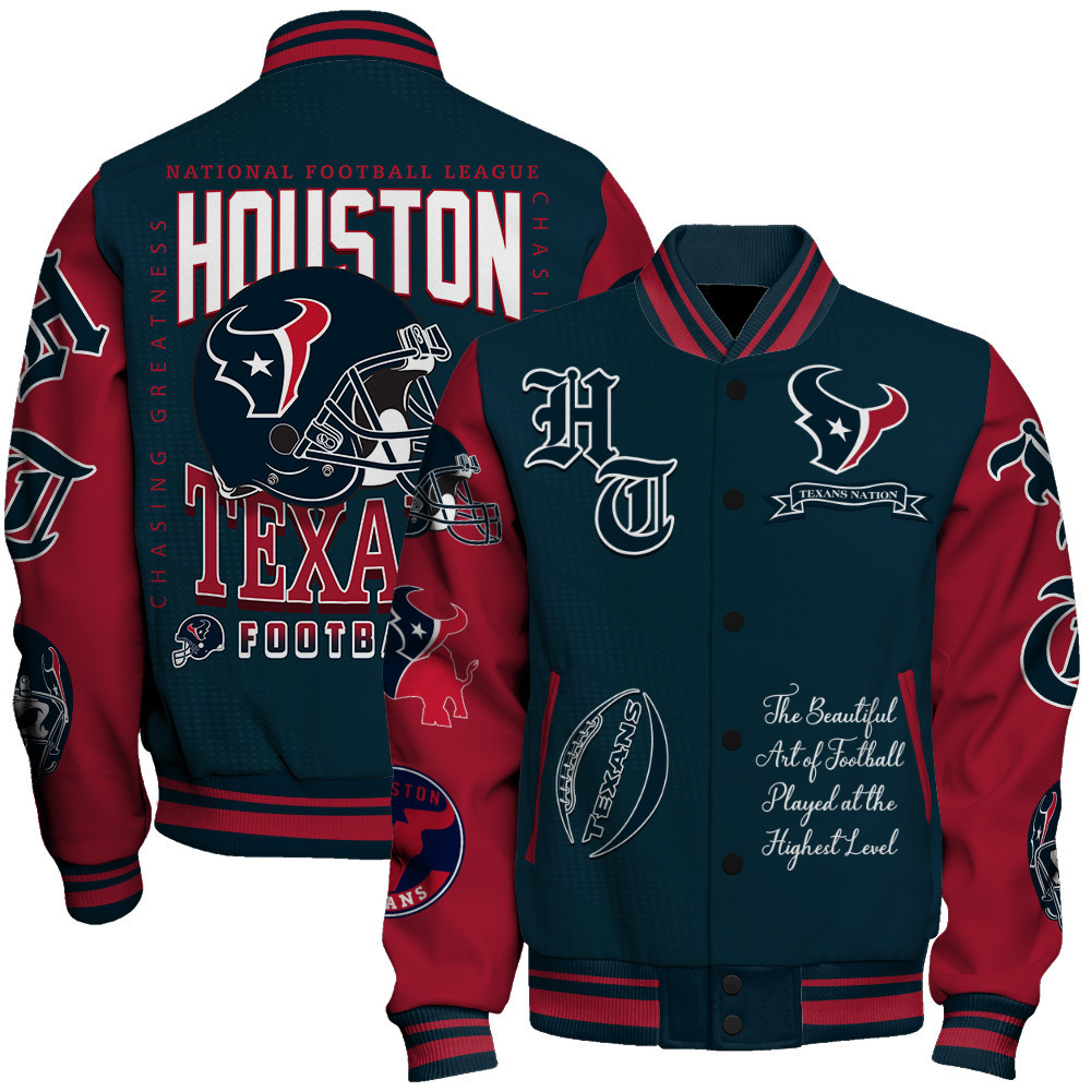 Houston Texans American Football Conference Unisex Varsity Jacket V11