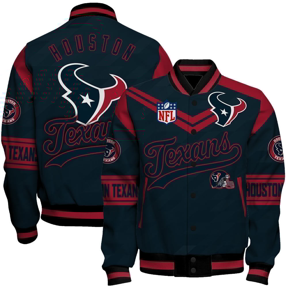 Houston Texans American Football Conference Unisex Varsity Jacket V3