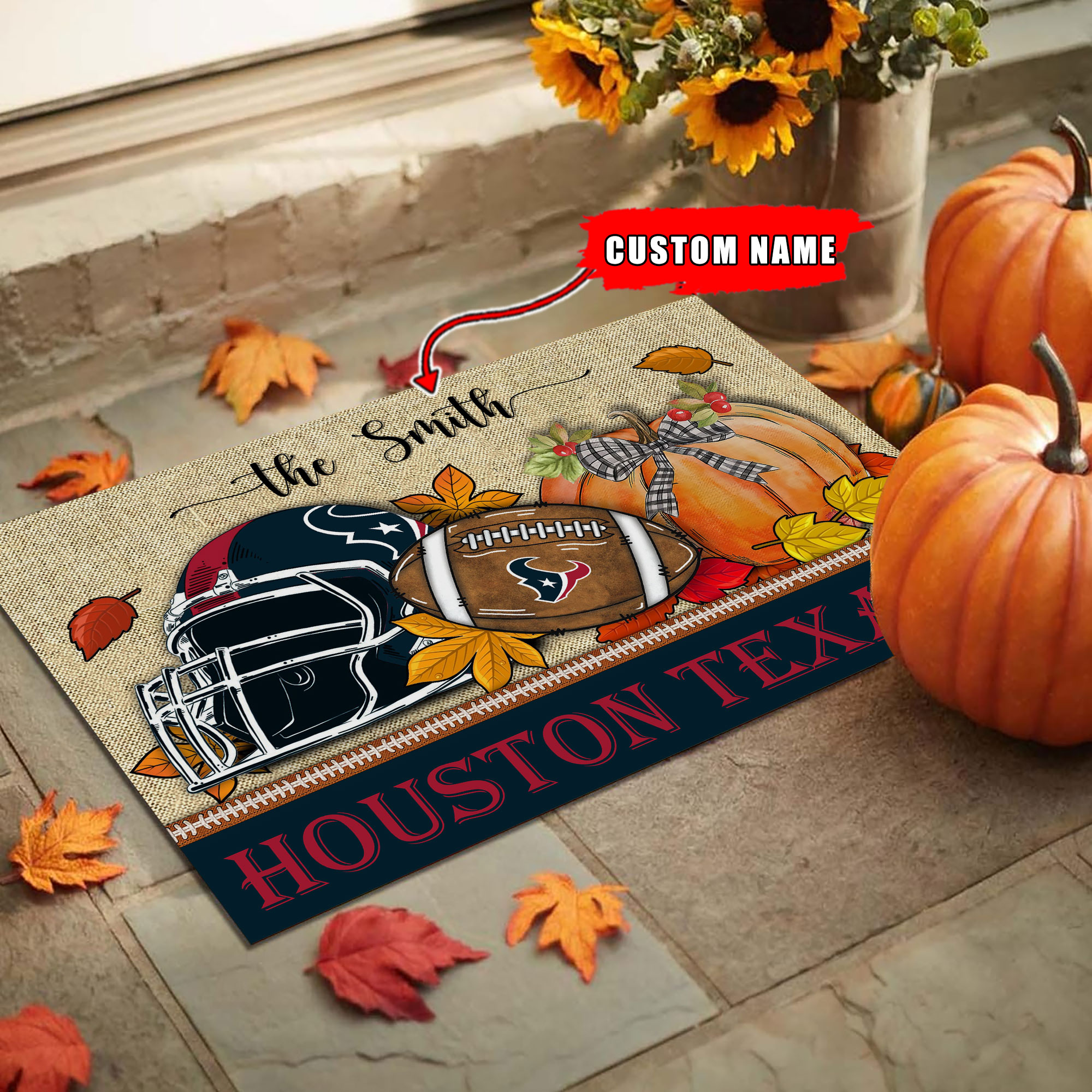 Houston Texans Football Doormat