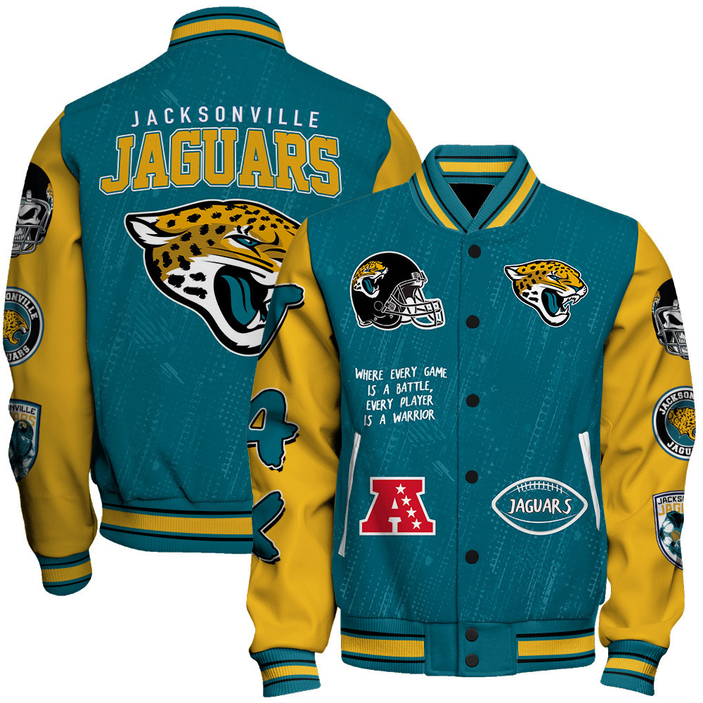 Jacksonville Jaguars National Football League Arctic Camo Unisex Varsity Jacket
