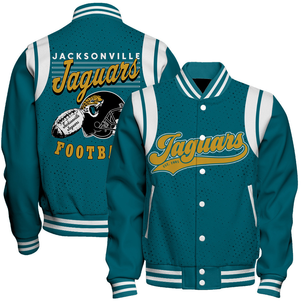 Jacksonville Jaguars National Football League Face Any Weather Unisex Varsity Jacket