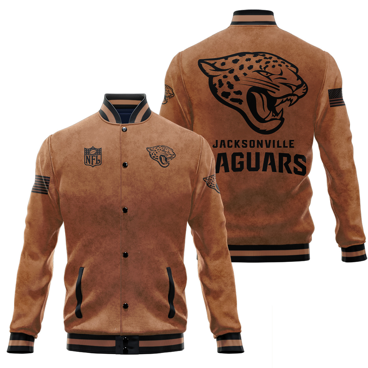 Jacksonville Jaguars Salute To Service Club Baseball Jacket Varsity Jacket - Green