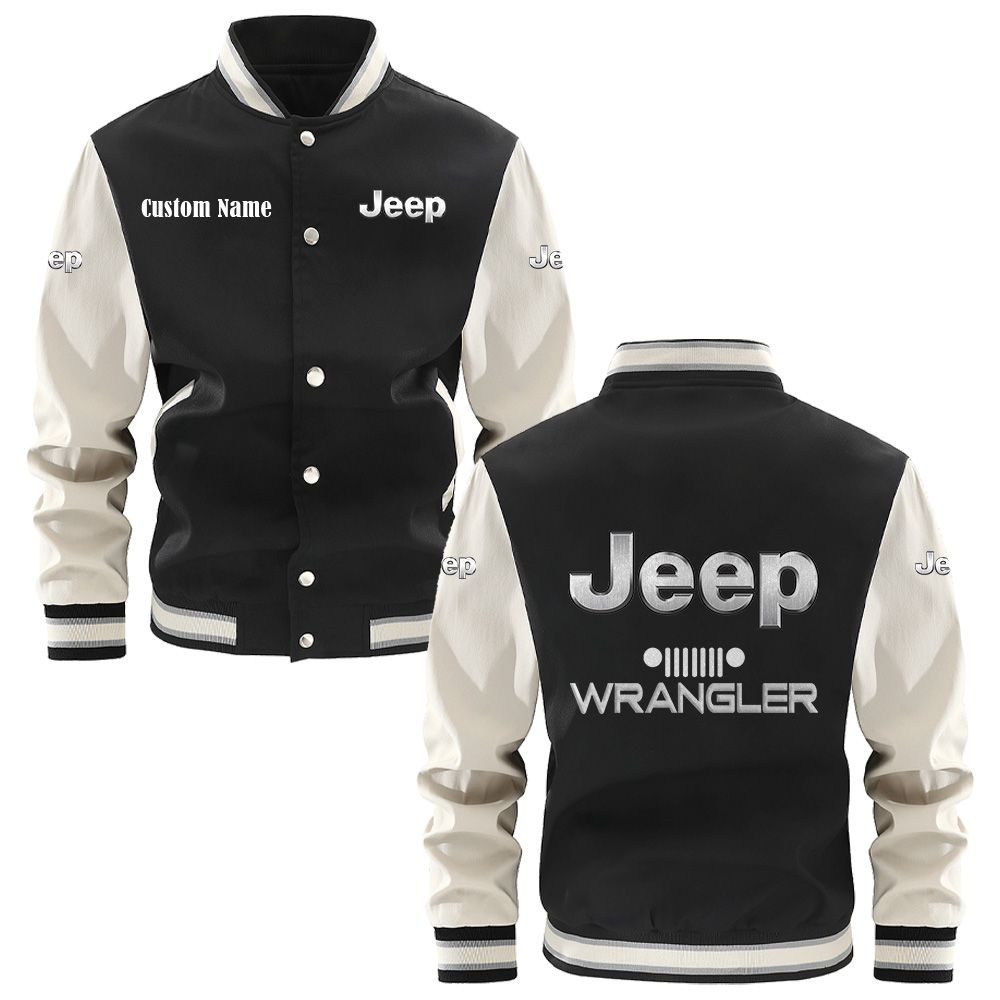 Jeep wrangler Varsity Jacket, Zipper Jackets Customize Name