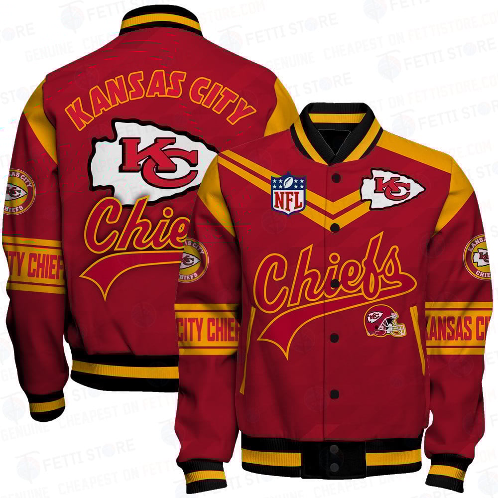 Kansas City Chiefs American Football League Pattern Varsity Jacket SH1 V3