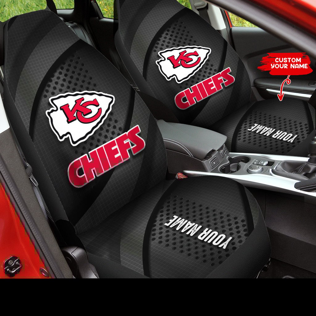 Kansas City Chiefs Personalized Car Seat Covers BGCSC710
