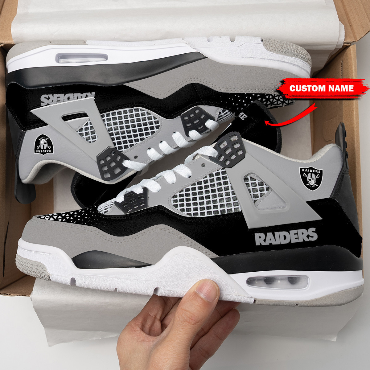 Las Vegas Raiders Air Jordan 1 Shoes