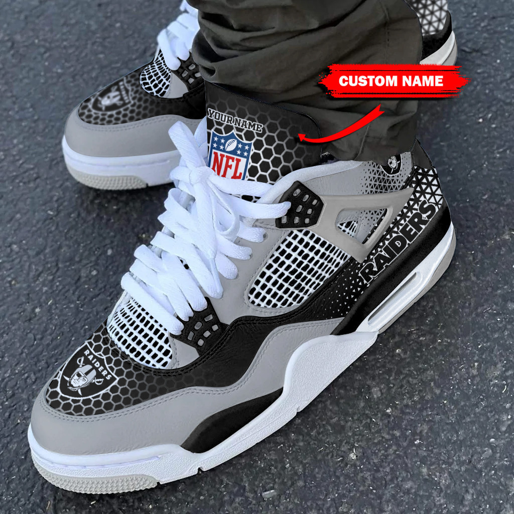 Las Vegas Raiders Air Jordan 4 Sneaker BG111