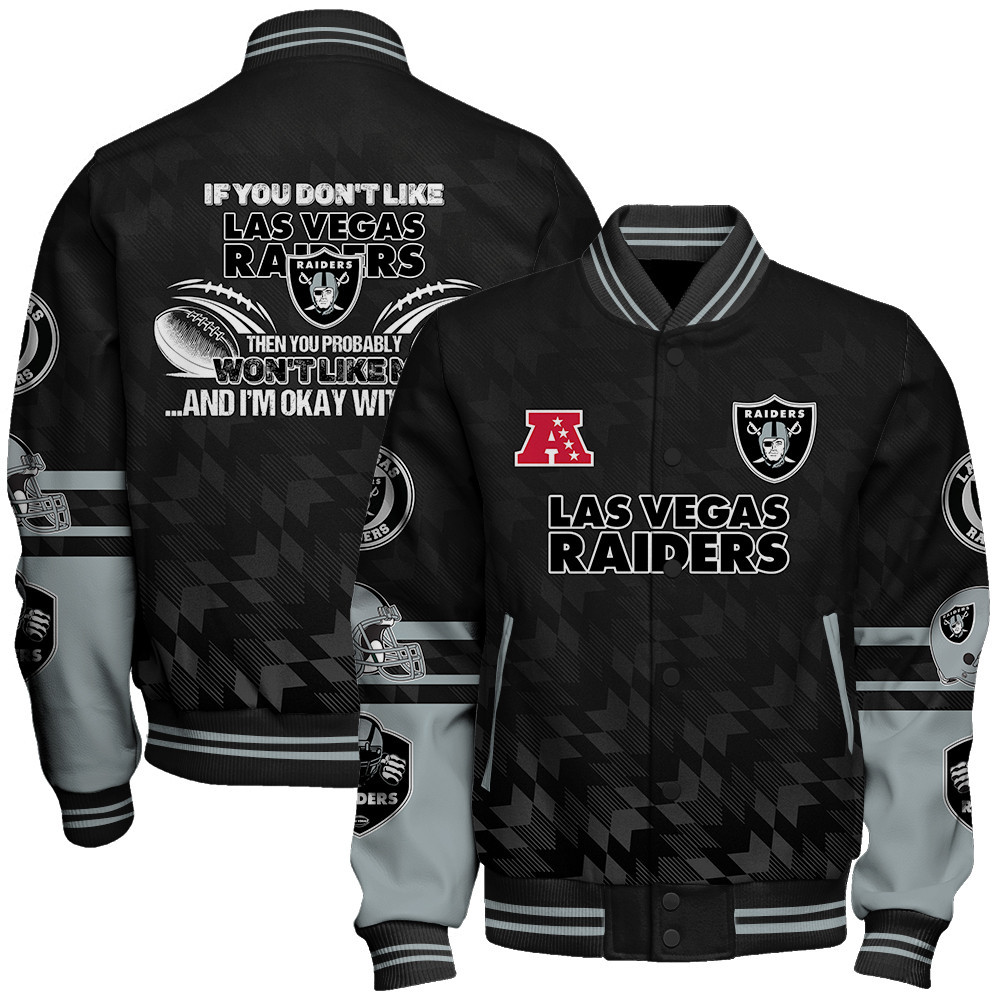 Las Vegas Raiders American Football Conference Unisex Varsity Jacket V11