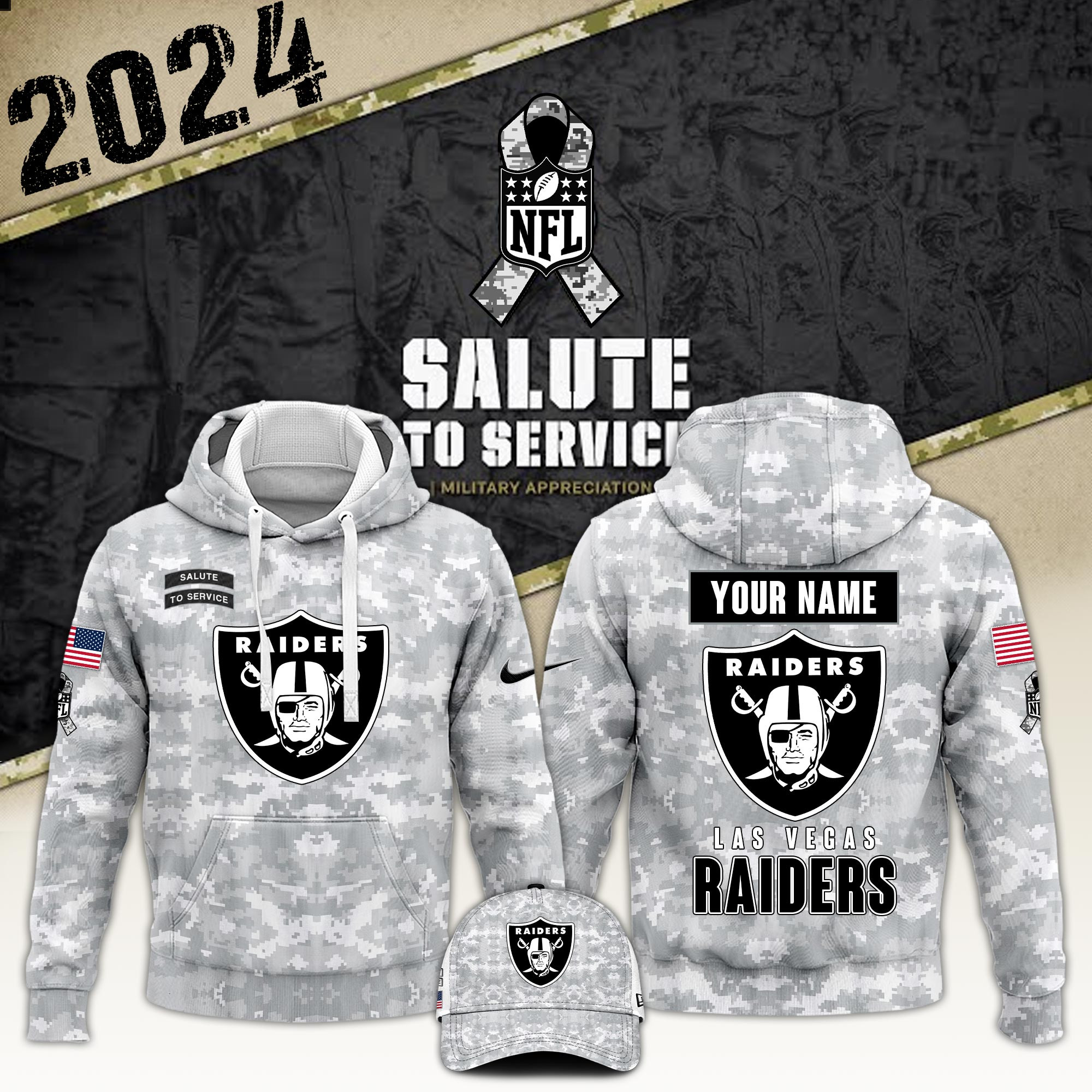 Las Vegas Raiders American Football League Pattern Varsity Jacket