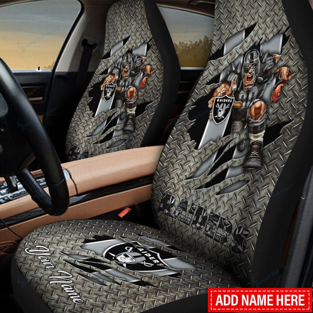 Las Vegas Raiders Personalized Car Seat Covers BG272