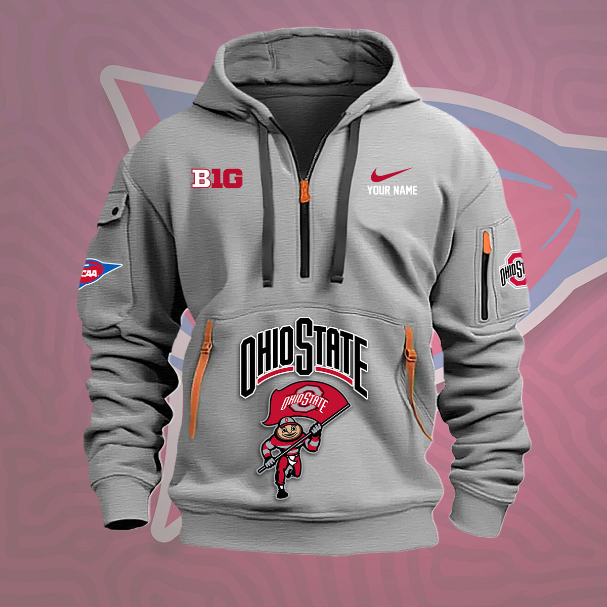LDRLPC29926 Ohio State Buckeyes FootballI Schwerer Kapuzenpullover