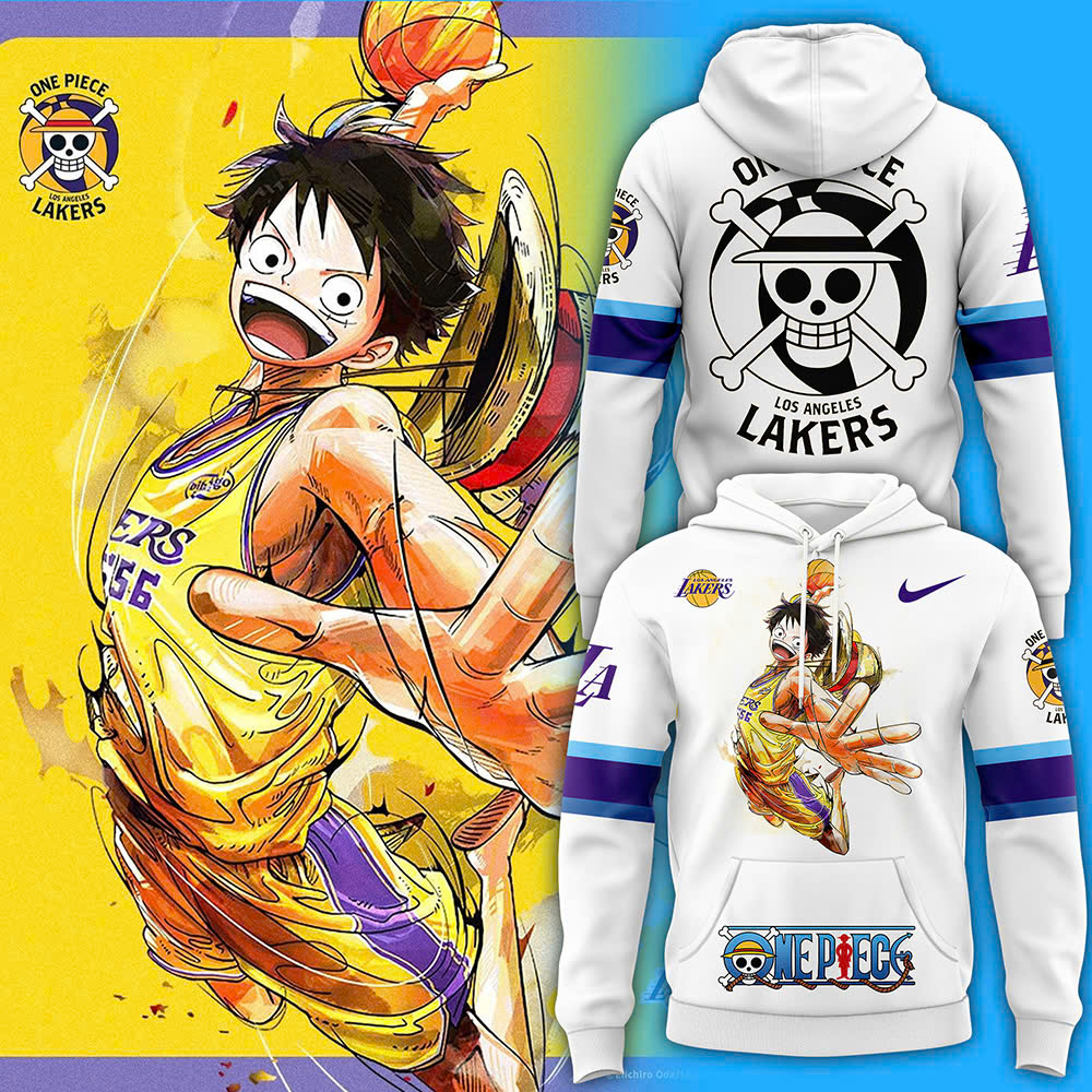 Los Angeles Lakers x ONE PIECE Collab Premium Hoodie