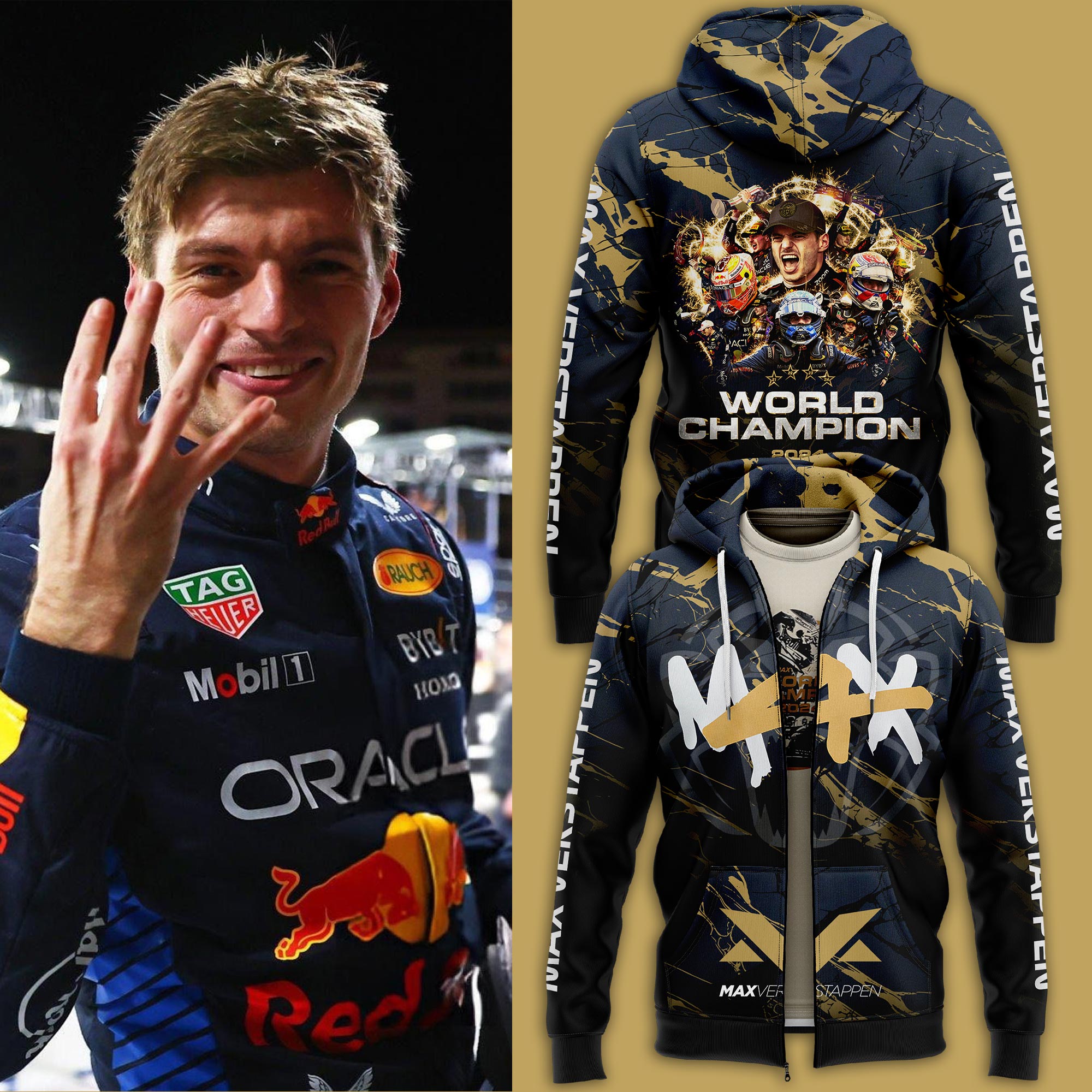 Max Verstappen World Champion Sweaterer Shirt