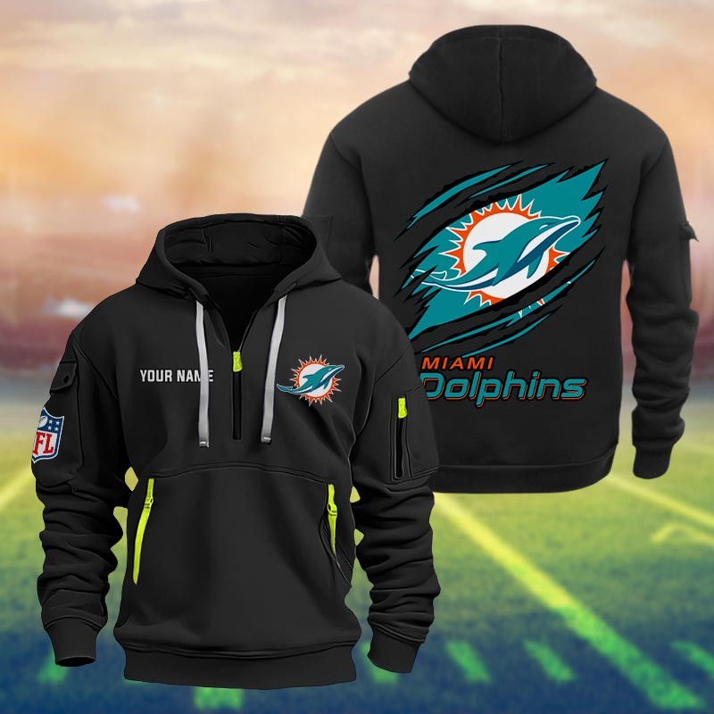 Schwerer Kapuzenpullover der Miami Dolphins