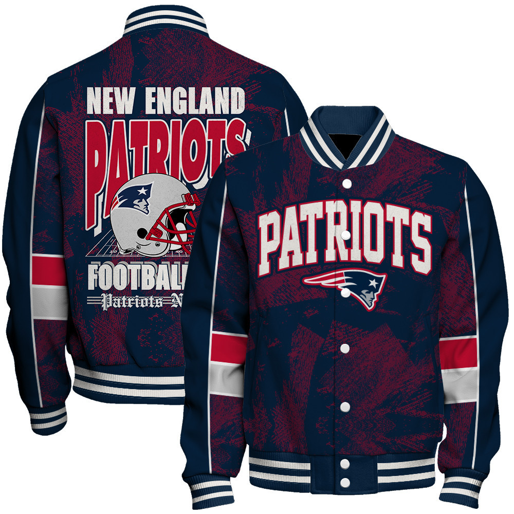 Patriots de la Nouvelle-Angleterre - Veste universitaire unisexe avec symboles encourageants