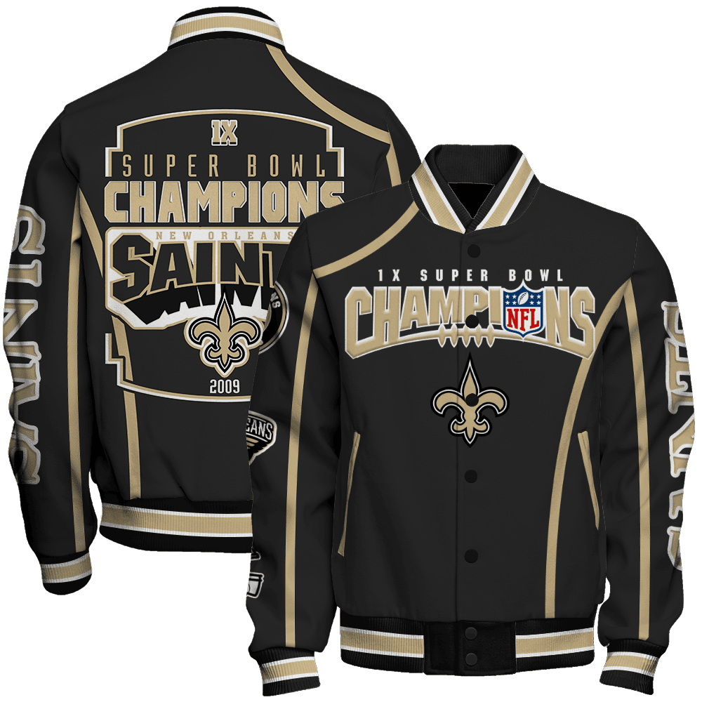 New Orleans Saints Starter Thursday Night Gridiron Raglan Unisex Varsity Jacket V6