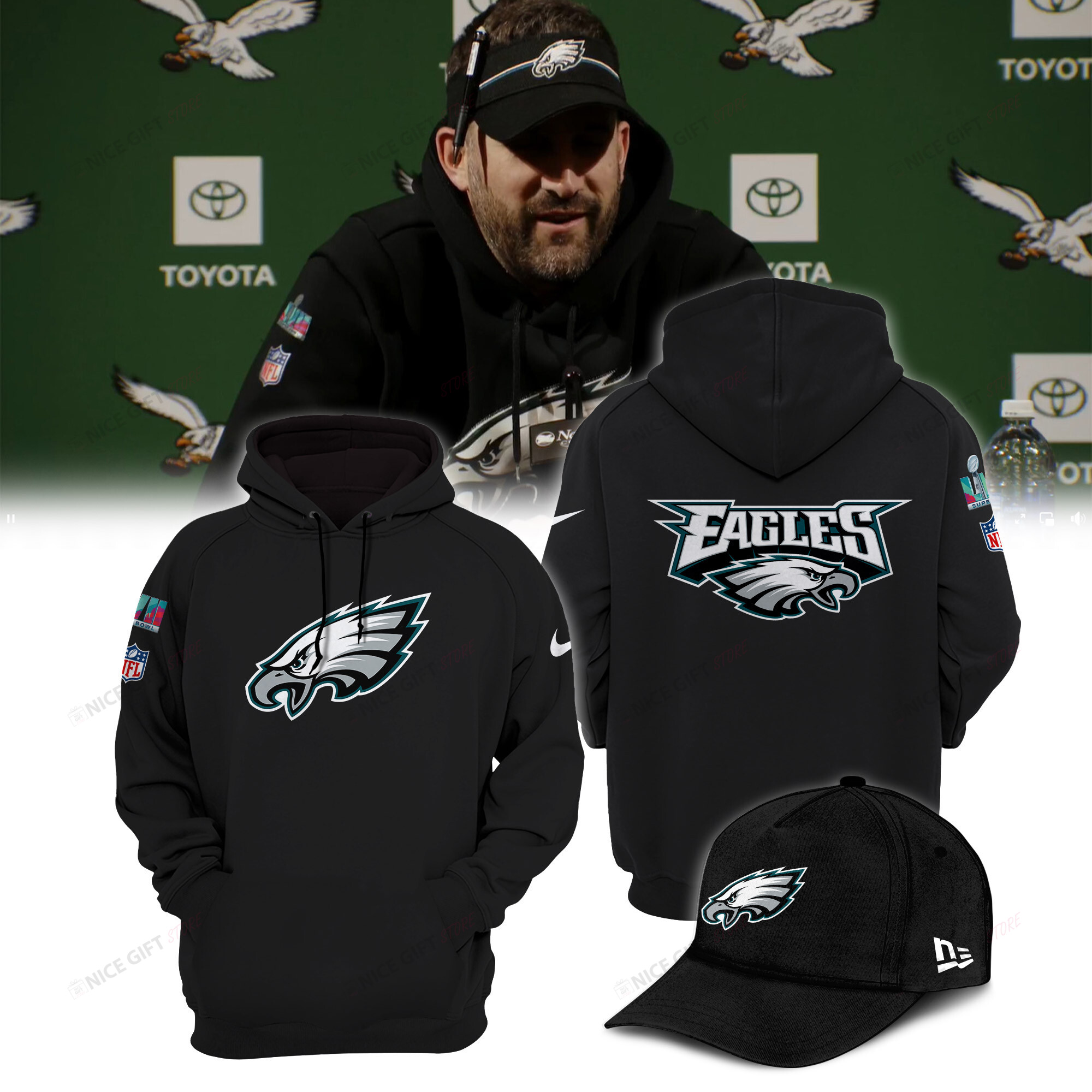 Philadelphia Eagles Hoodie 3D 3HO-G8N2