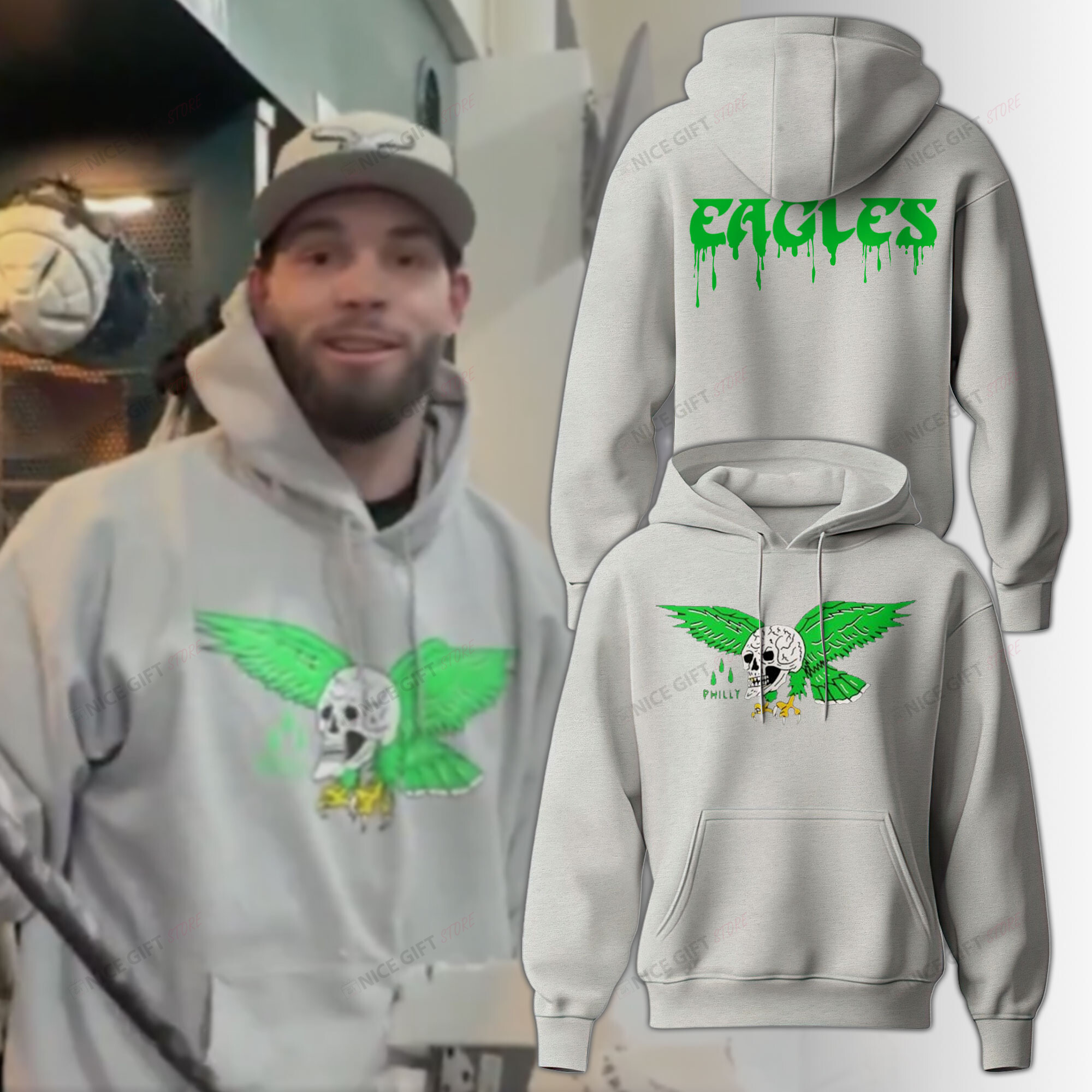 Philadelphia Eagles Hoodie 3D 3HO-S7K3