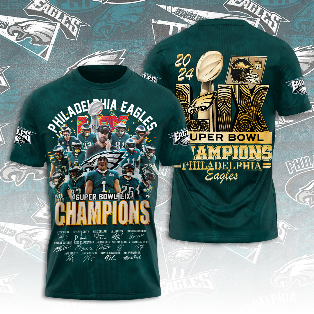 Philadelphia Eagles Super Bowl LIX Champions Shirt