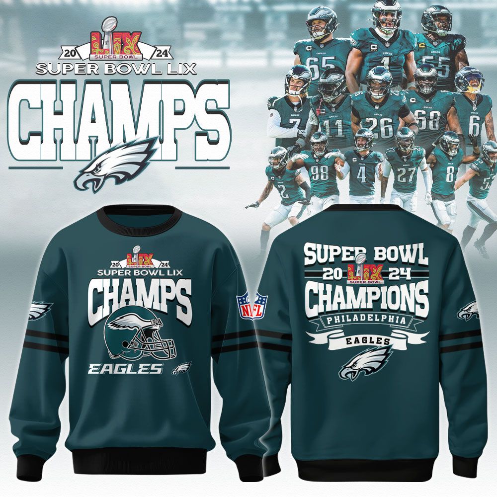 Philadelphia Eagles Super Bowl LIX Champions Sweatershirt