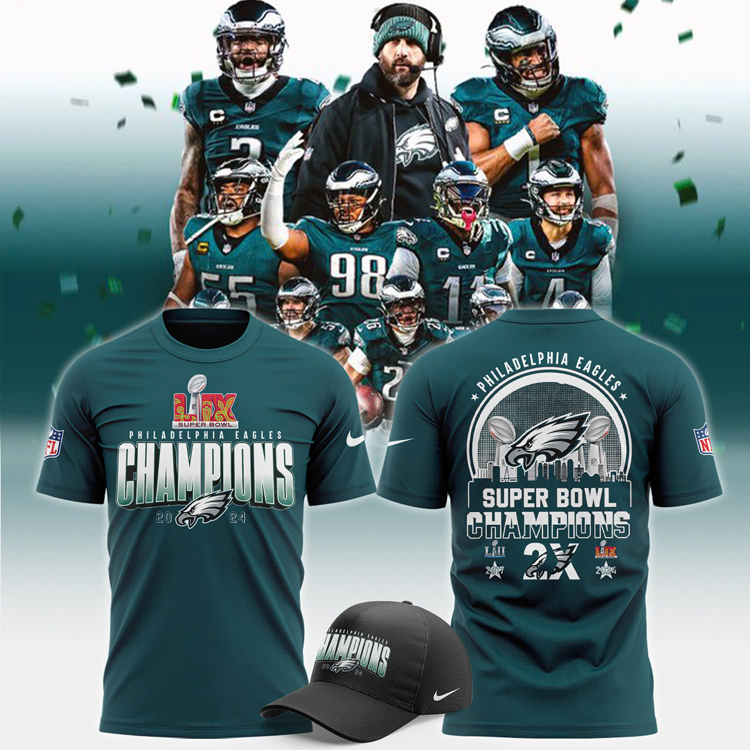 Philadelphia Eagles Super Bowl LIX Champions The King Of The Field Varsity Jacket