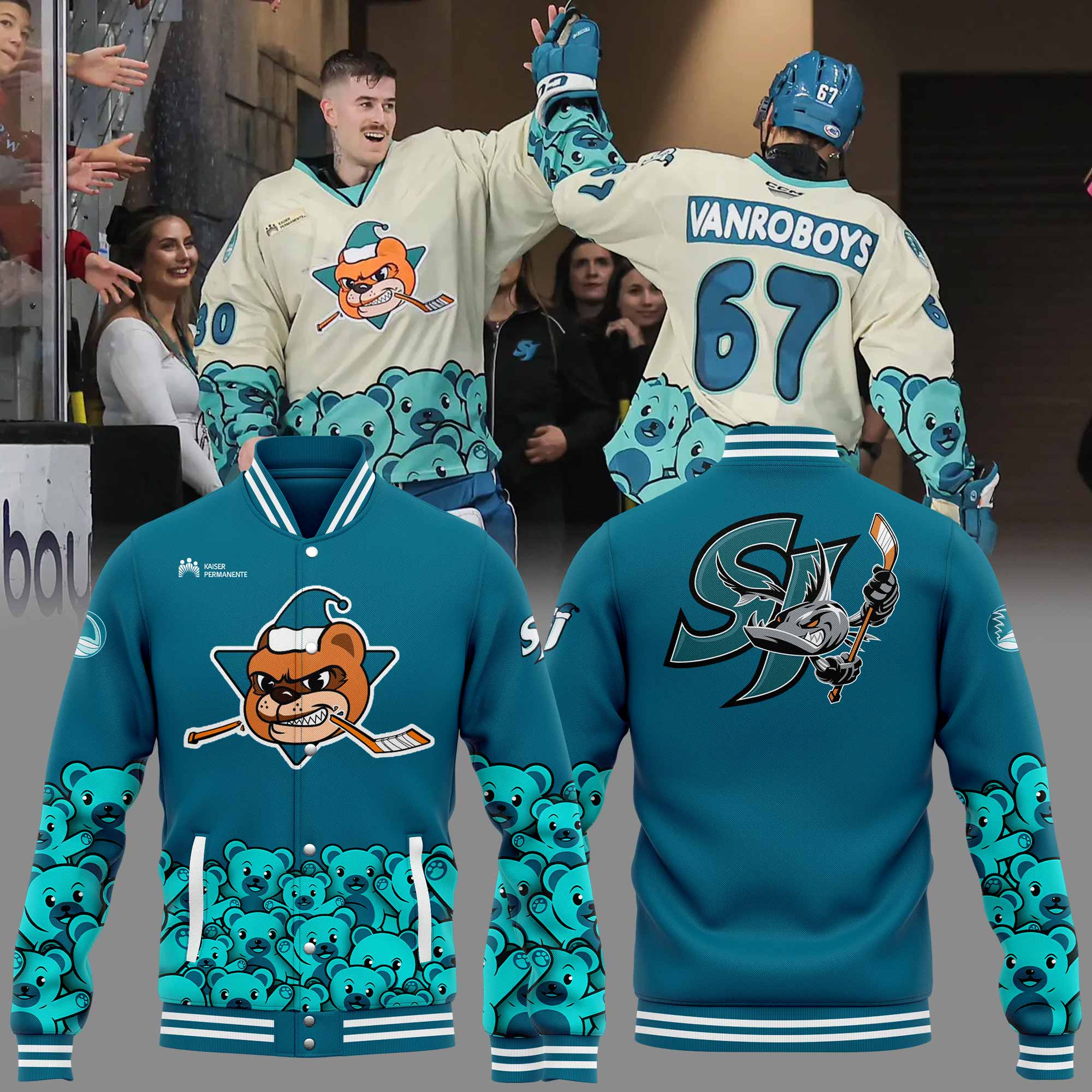 Veste de baseball San José Barracuda AHL 2024